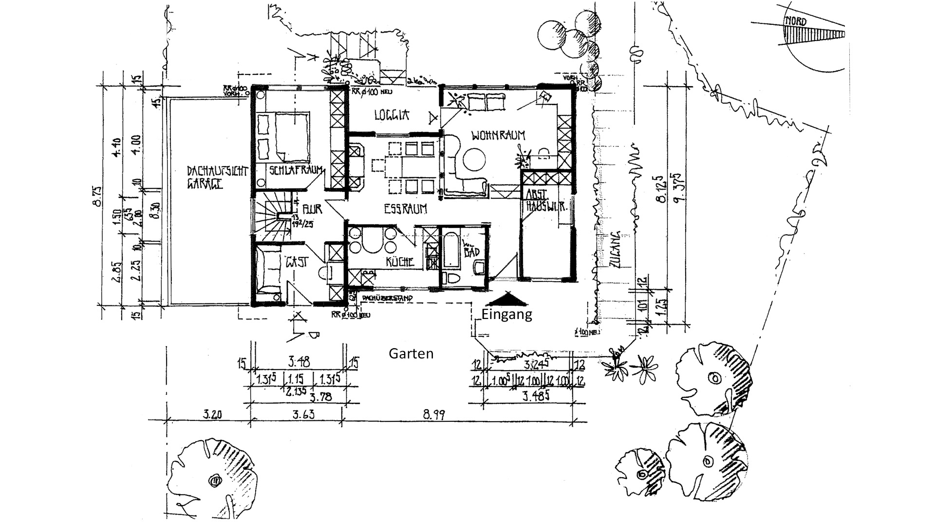 Selbach: Kleiner Bungalow - naturnah, ruhig und preiswert, Grundriss - Erdgeschoss